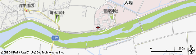 熊本県菊池市大塚4周辺の地図