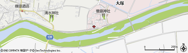 熊本県菊池市大塚5周辺の地図