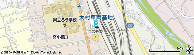 長崎県大村市周辺の地図