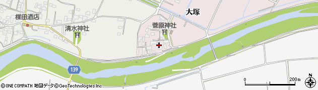 熊本県菊池市大塚11周辺の地図
