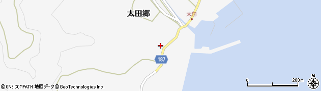 長崎県南松浦郡新上五島町太田郷1996周辺の地図