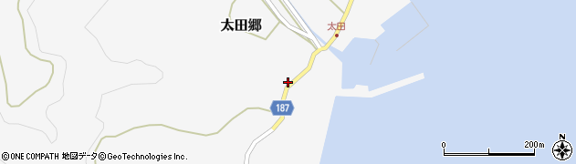 長崎県南松浦郡新上五島町太田郷1994周辺の地図