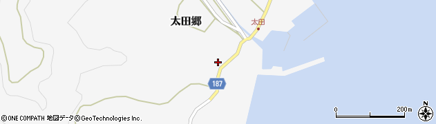 長崎県南松浦郡新上五島町太田郷1993周辺の地図