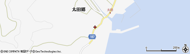 長崎県南松浦郡新上五島町太田郷1991周辺の地図