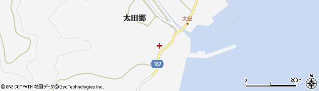 長崎県南松浦郡新上五島町太田郷1992周辺の地図