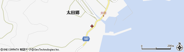 長崎県南松浦郡新上五島町太田郷1986周辺の地図