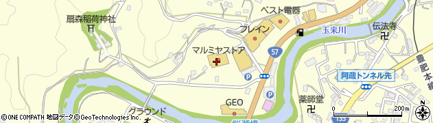 マルミヤストア竹田店周辺の地図