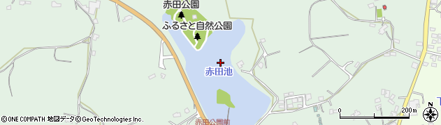 赤田池周辺の地図