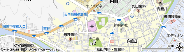 さいき城山桜ホール周辺の地図