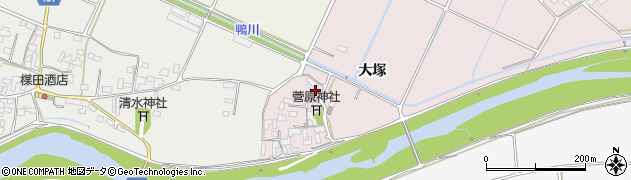 熊本県菊池市大塚25周辺の地図