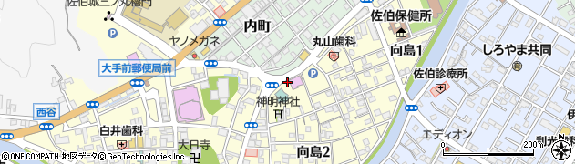 鶴城酒場周辺の地図