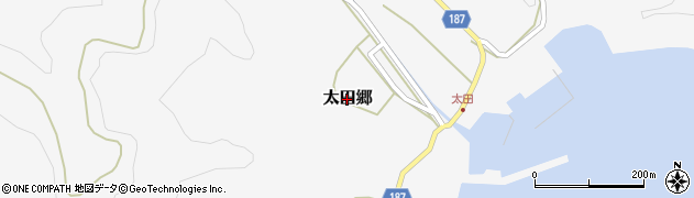 長崎県新上五島町（南松浦郡）太田郷周辺の地図