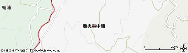 熊本県山鹿市鹿央町中浦周辺の地図