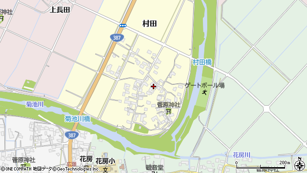 〒861-1317 熊本県菊池市村田の地図