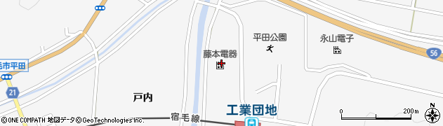藤本電器株式会社　高知工場周辺の地図