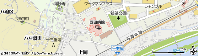 大分銀行西田病院 ＡＴＭ周辺の地図