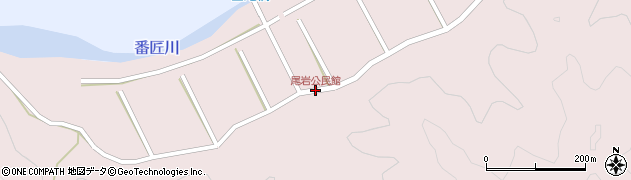 尾岩公民館周辺の地図