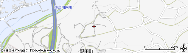 長崎県大村市野田町周辺の地図