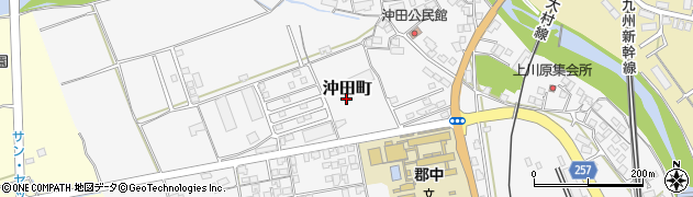 長崎県大村市沖田町周辺の地図