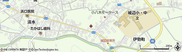 愛媛県愛南町（南宇和郡）城辺甲（矢の町）周辺の地図