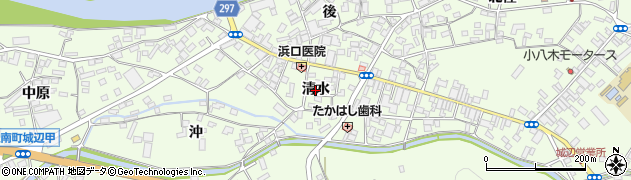 愛媛県愛南町（南宇和郡）城辺甲（清水）周辺の地図