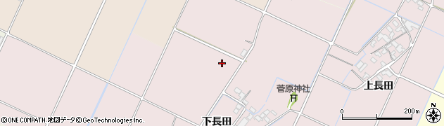熊本県菊池市長田周辺の地図