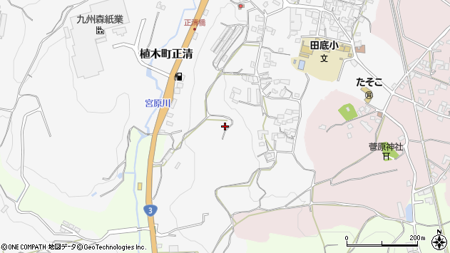 〒861-0117 熊本県熊本市北区植木町正清の地図
