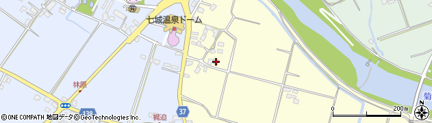 熊本県菊池市七城町亀尾36周辺の地図
