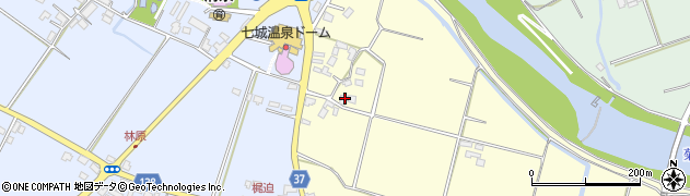 熊本県菊池市七城町亀尾38周辺の地図