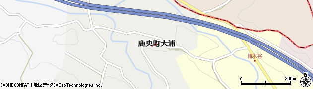 熊本県山鹿市鹿央町大浦周辺の地図