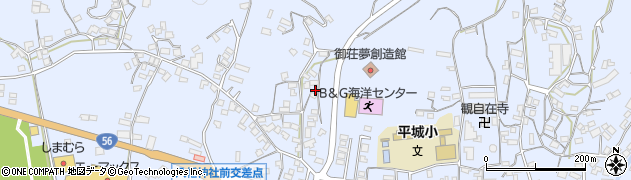 愛媛県南宇和郡愛南町御荘平城1668周辺の地図