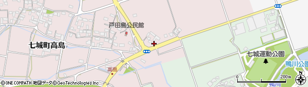 熊本県菊池市七城町高島458周辺の地図