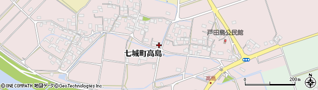 熊本県菊池市七城町高島852周辺の地図