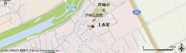 熊本県菊池市上赤星周辺の地図