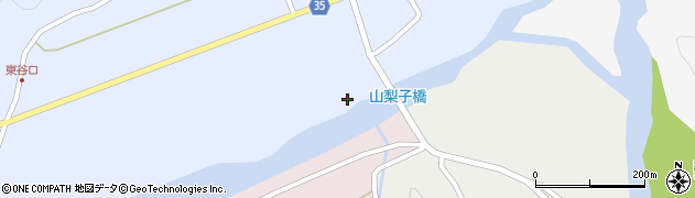 山梨子橋周辺の地図