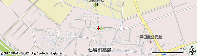 熊本県菊池市七城町高島886周辺の地図