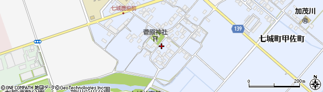 熊本県菊池市七城町甲佐町周辺の地図
