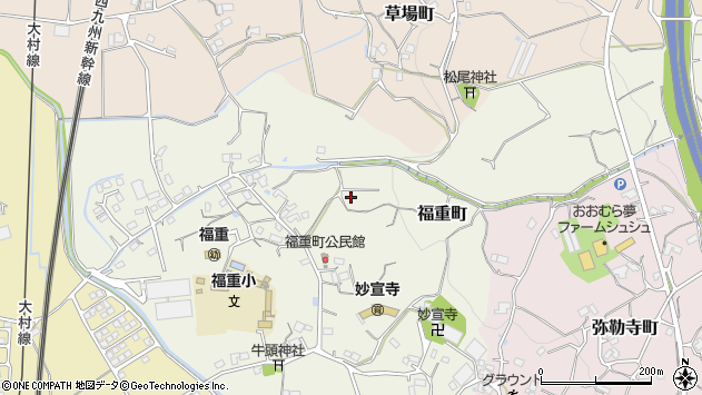 〒856-0006 長崎県大村市福重町の地図