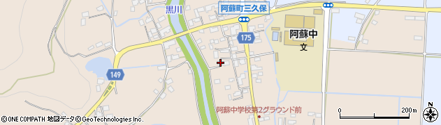 熊本県阿蘇市三久保508周辺の地図