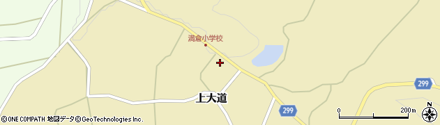愛媛県愛南町（南宇和郡）上大道周辺の地図