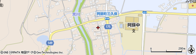 熊本県阿蘇市三久保499周辺の地図
