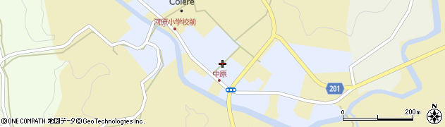熊本県菊池市中原周辺の地図