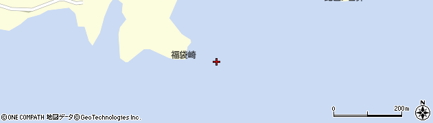 福袋崎周辺の地図