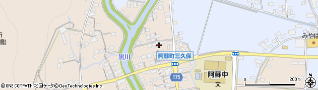 熊本県阿蘇市三久保464周辺の地図