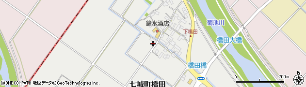熊本県菊池市七城町橋田345周辺の地図
