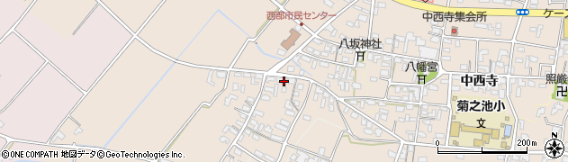 熊本県菊池市下西寺周辺の地図