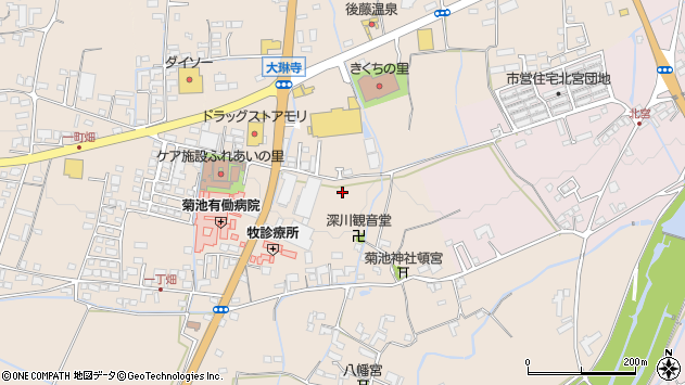 〒861-1304 熊本県菊池市深川の地図