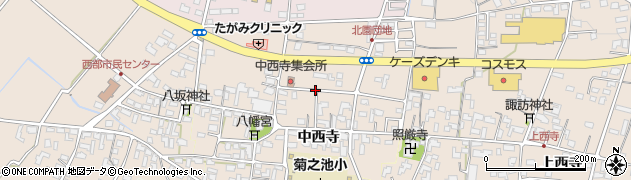 熊本県菊池市西寺周辺の地図
