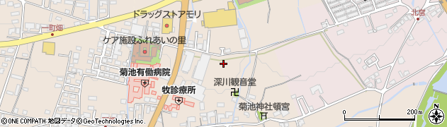 熊本県菊池市深川周辺の地図