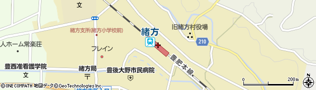 緒方駅周辺の地図